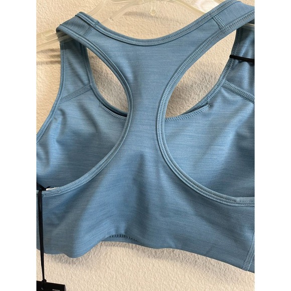 NWT Nike Swoosh Sports Bra Size M Blue Heather Padded NEW - Picture 7 of 8